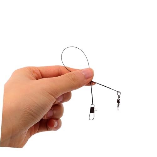 Totority 50pcs Steel Fishing Leaders Swivels Snap miniatura 3