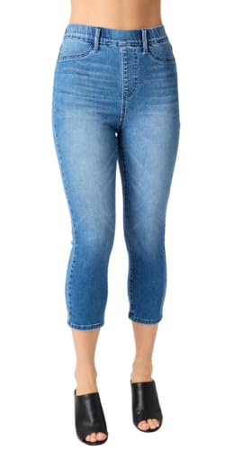 Judy Blue High Waist Cool Denim Pull On Capri