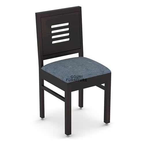 Image of Solid Wood 4 Seater Round Dining Table Set with Epoxy Resin Top Finish, Includes 4 Cushioned Chairs, Walnut Finish - Ideal for Home, Hotel & Restaurant - DIY Self Assembly