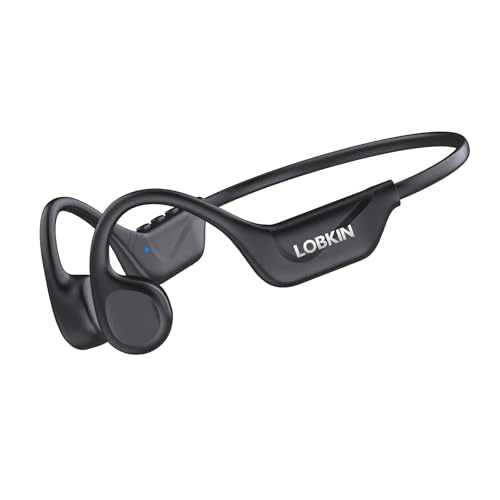 LOBKIN Bone Conduction Headphones Bluetooth 5.4 - Open Ear Headphones Wireless with Mic, IPX5...