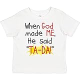 inktastic When God Made Me Toddler T-Shirt 5-6 0020 White 14bde