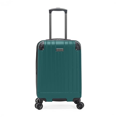 Kenneth Cole REACTION Flying Axis Collection Lightweight Hardside Expandable 8-Wheel Spinner Luggage, Midnight Turquoise, 20-Inch Checked