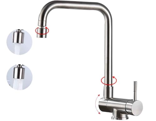 Image of Foldable rv Kitchen Faucet, Folding Sink Faucet,Hidden Kitchen faucets,Inner Window Sink Kitchen faucetFolding Tap (Stainless Steel)