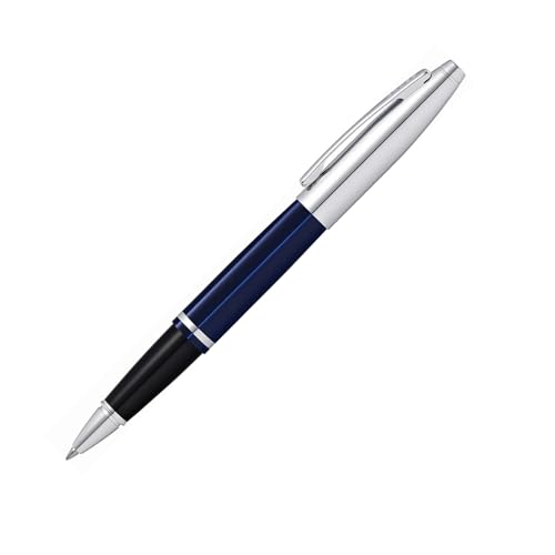 Image of Cross Calais Chrome /Blue Lacquer Rollerball (AT0115S-3)