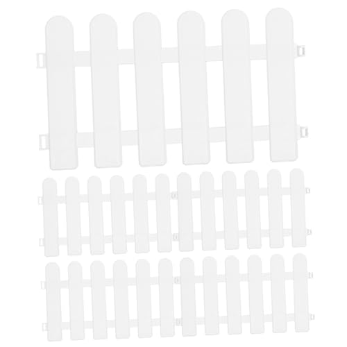 BESPORTBLE Lot De 5 Clôtures Décoratives En Pvc Blanc 50x30 Cm Pour Jardin Intérieur Et Extérieur, Clôture à Piquets Flexible Pour Bordure De Jardin, Terrasse Et...