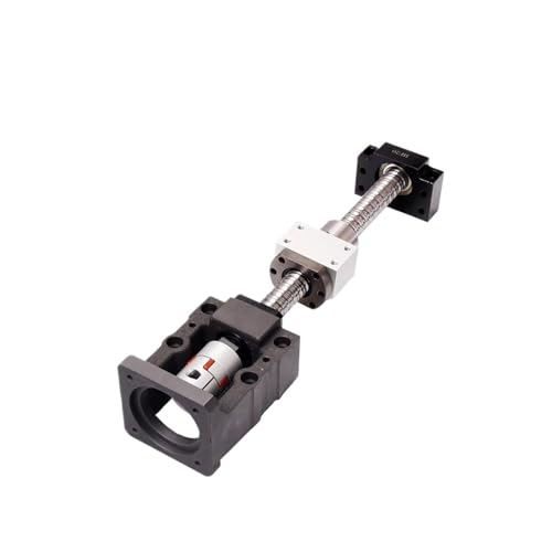 Metal Ball Screw nut end Processing 1set 16mm Ball Screw SFU1605 with 5mm Pitch Single Ball Nut +BF12 Bearings +Motor Mount(500mm)