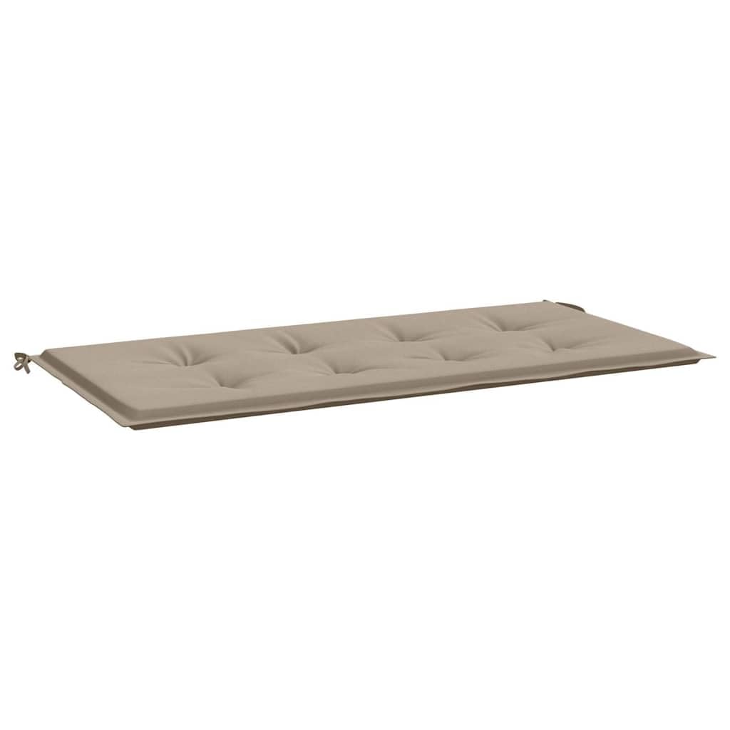 Cuscino Panca 100x50x3 cm Tortora Oxford | Idrorepellente, Fibra di Schiuma, Antiscivolo con Corde, Uso Interno ed Esterno