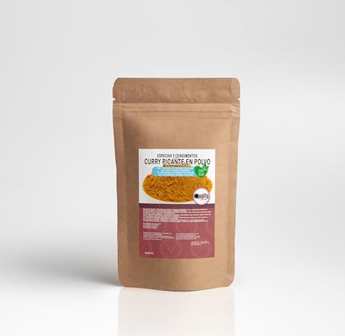 Quality Food. Curry Picante en Polvo. Mezcla de Especias. Cocina Vegana y Vegetariana 100% Natural. (250, Gramos)