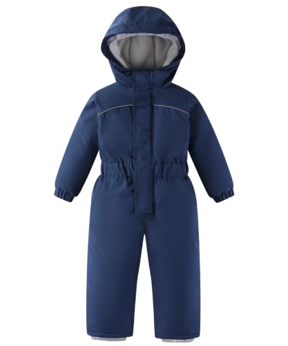 Image of Hiheart Boys Girls One Piece Snowsuit Waterproof Ski Snowboard Coverall