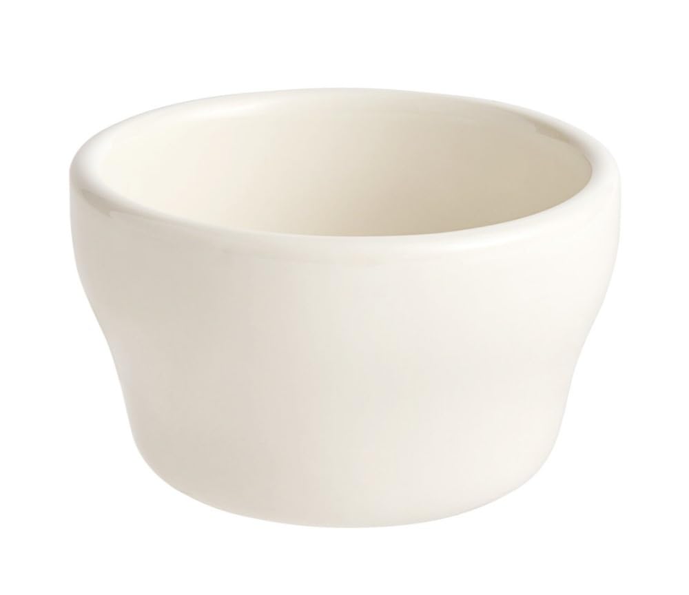 Soro Essentials- Set of 36 Ceramic 7-1/4 oz. American White Victoria Bouillon Cup Ivory Color- Rolled Edge China Bouillon Cup for Dessert Soup Cereal Ice Cream Dipping Sauce Coffee Cupping