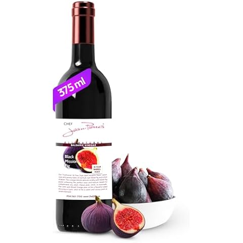Chef Jean Pierre's Italian Balsamic Vinegar - 375ml (12.5oz) Rich Black Mission Fig Flavor, 18-Year Traditional Barrel Aged - Ideal For Enhancing Your Meals Cover