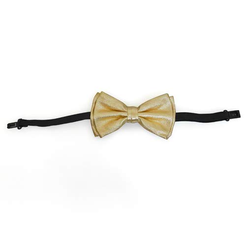 NEW Tuxedo Classic BowTie Premium Metallic Neck-wear Adjustable Unisex Bow Tie (Gold)
