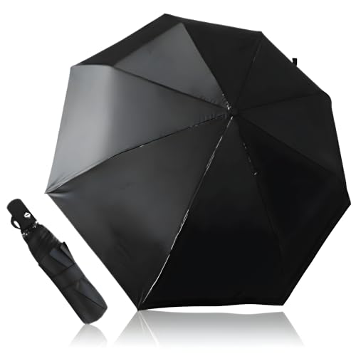 HOMAIX Parapluie Pliant et Compact - Ouverture/Fermeture Automatiques, Protection Solaire Anti-UV, Résistant à la Pluie et au Vent - Parapluie Femme et Homme Élégant et Durable