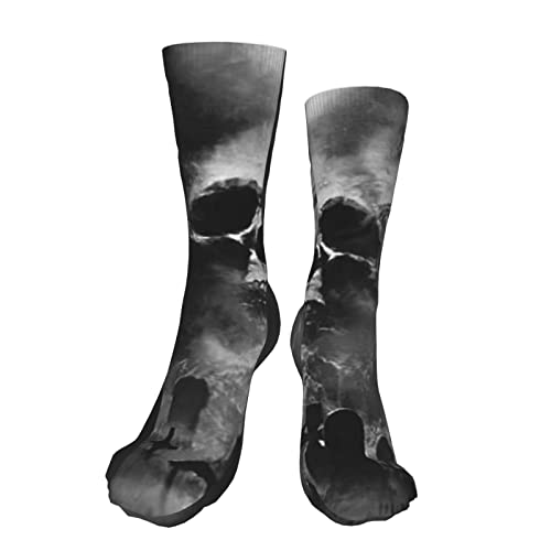 zsst Calcetines para mujeres hombres oscuro Terror Cemetery Skull Dark Ankle Calcetines Casual Crew Athletic Crew Calcetines