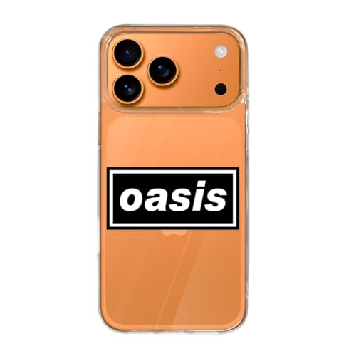 IPhone17ProMax用ケース オアシス OASIS バンド アイフォ17Air用ケース 透明 TPU スマホケース 軽量 おしゃれ 携帯カバー ワイヤレス充電対応
