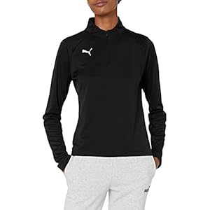 PUMA-Womens-Liga-Training-14-Zip-Top PUMA womens 1/4 Liga Training 1 4 Zip Top, Puma Black/Puma White, Small US