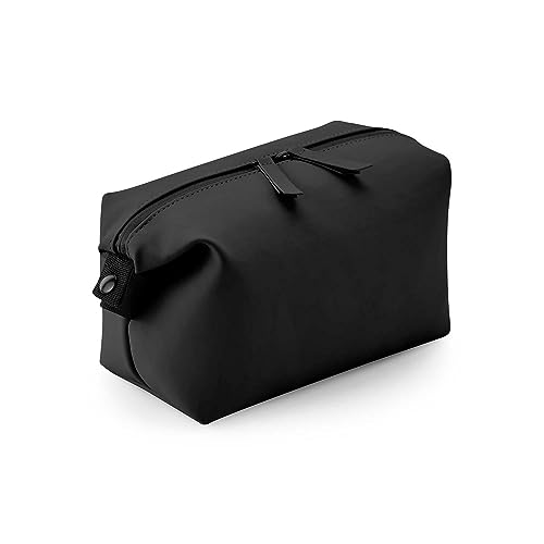 Image of BagBase BG330 Matte PU Accessory Pouch - Eco-Friendly Toiletry & Makeup Bag - Perfect Travel Essential - 2L capacity - Black