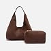 Imagen de MISAKO Pologito-1 bolso hobo de mano mini efecto ante con neceser Mujer