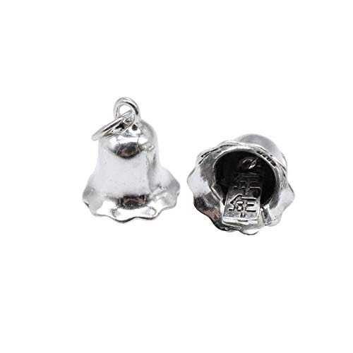 BBDMind 2 ciondoli a forma di campana, in argento Sterling 925, con ciondolo portafortuna cinese, incubo, Argento sterling