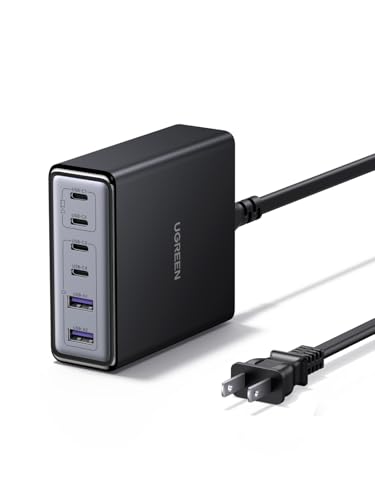 UGREEN 100W GaN ���}���[�d�� (4*USB-C+2*USB-A) �R���p�N�g�yPSE�Z�p��K��/PD3.0/QC4.0/PPS�Ή��z �����䓯���[�d iPhone17/16/15/14/13/Xperia/Pixel Pro/iPad/