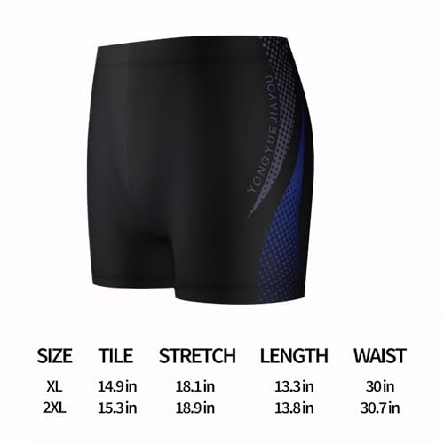Swimming Pants for Men with Flat Corners, Enlarged and fattened Adult Men's Swimsuit, hot Spring Plus Size Swimming Pants XL, 1pack, Gray3