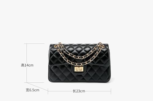 Women's bag diamond checkered chain head layer single-shoulder crossbody bag4
