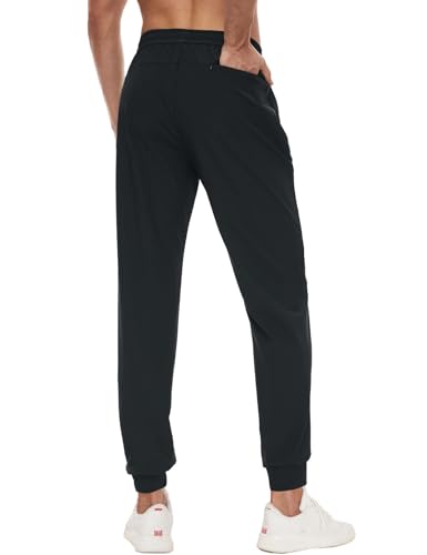 SEVEGO Men's 31"/33"/35"/37" Tall Inseam Joggers Lightweight Sweatpants 3 Zipper Pocket Tapered Athletic Workout Gym Pant2