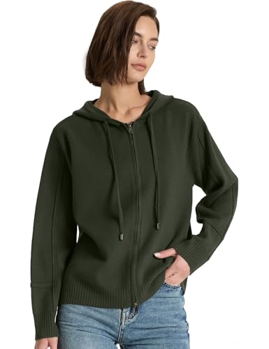 Women’s Full Zip Up Hoodies Soft Knit Sweaters Drawstring Long Sleeve Casual Trendy Oversized Cardigans2