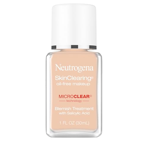 Neutrogena SkinClearing Oil-Free Acne and Blemish Fighting Liquid Foundation with.5% Salicylic Acid...