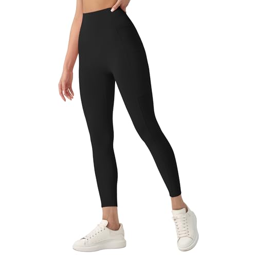 HEGALY High-Waisted Leggings for Women - No Front Seam Tummy Control Yoga Pants