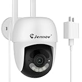 Jennov 防犯カメラ 屋外 wifi 2K IP66防水 自動追尾 360度広角撮影 2.4GHz/5Ghz対応 監視カメラ 屋外 夜間カラー暗視 人感センサー 投光威嚇 Alexa対応 屋外防犯カメラ 24時間録画 SDカード/クラウド保存 ネットワークカメラ スマホ連動 iPhone対応 遠隔操作 双方向通話 音声アラーム 見守りカメラ 家族共有 無料アプリ Cloudedge対応