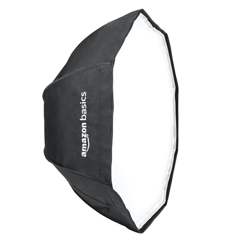 Amazon Basics Octa Softbox | Soft Lighting | Collapsible and Portable | Diffuser Included | for Speedlites for Portrait Photography (80 cm, Black) - Image 3