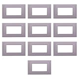 10 placas cuadradas, 4 módulos/plazas, compatible con BTicino Living, blanco blanco, placas cuadradas, serie Space, plástico de alta calidad, 100% compatible con los soportes y módulos originales