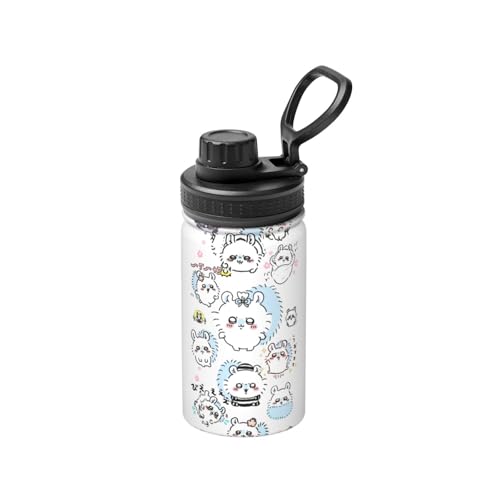 ステンレスカップ ちいかわ モモンガ コーヒーカップ 大容量 保温 保冷 直飲み 真空断熱 蓋付き 水筒 マグボトル かわいい キャラクター 車載 持ち運びやすい ビール 家庭用 車用 オフィス プレゼント 350ml