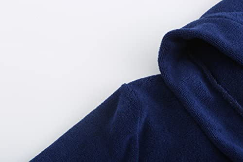 E.W Apparel Kids Boys Girls Hooded Towelling Bathrobe Dressing Gown Soft Terry Cloth Robe4