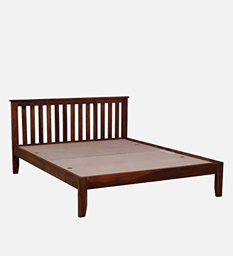 Image of Solid Sheesham Wood King Size Bed 4 (Honey Finish)