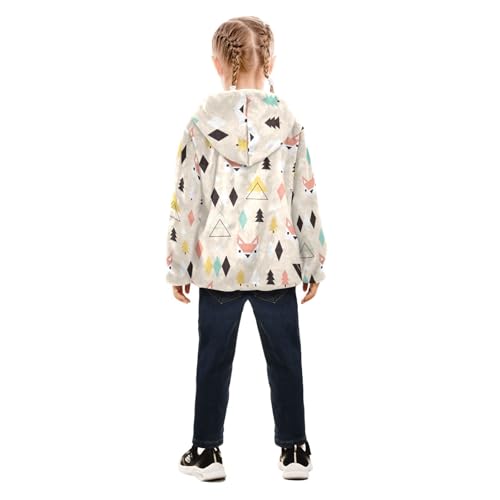 OTVEE Fox Animal Kids Hoodie Jacket Fall Spring Full Zip Warm Outwear Coat4