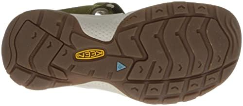 KEEN Women's Astoria West T Strap Open Toe Wedge Sandals, Olive Drab Leather, 8 | Image 3