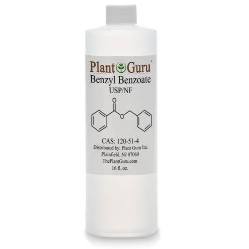 Benzyl Benzoate USP Grade Liquid 16 fl. oz. - Great for Fragrance/Aroma Compounds Cosmetics Hair & Scalp Products.
