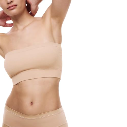 Image of Marks & Spencer Polyamide Elastane Non Padded Bra | Non Wire Bandeau Bra