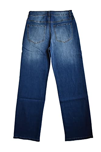 Aodrusa Wide Leg Jeans for Women Boyfriends Straight Leg Baggy Denim Pants Middle Rise2