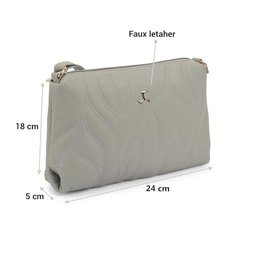 Image of Mochi Women Casual Faux leather Soft Body Zipper closure Quilted Sling Bag