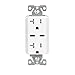 Eaton 5A USB Type C Charger with TR Duplex Receptacle 15A/125V, White