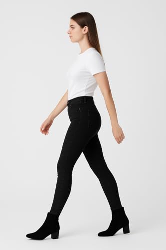 Image of DHYANAM Cotton Denim Jeans for Women - Classic Skinny Fit & Ankle Length Bottom Wear Ladies Outfit