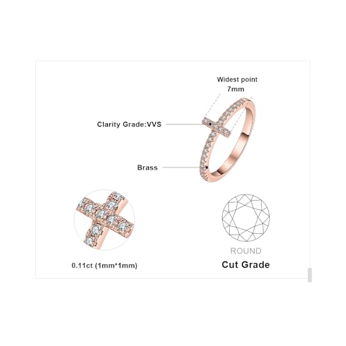 Image of JewelryPalace 14k White Yellow Rose Gold Plated 925 Sterling Silver Rings for Women, Cubic Zirconia Promise Rings for Her, Stackable Wedding Bands Rings for Women Infinity Forever Love Knot Ring