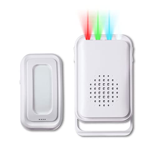 Door Chime, Door Chimes for Business When Entering, Wireless Doorbell with 918 FT Range, Door Alarms When Opened for Home Door Bell with LED Indicators & 5 Volume Levels by HoneTeek - Used condition - US$14.48