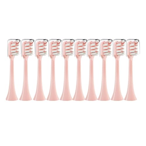WENHA(小さな店) 10 個の交換用 X3/X3U/X5 歯ブラシヘッドソニック電動歯ブラシノズルヘッド交換スマートブラシヘッド(10pcs Pink)