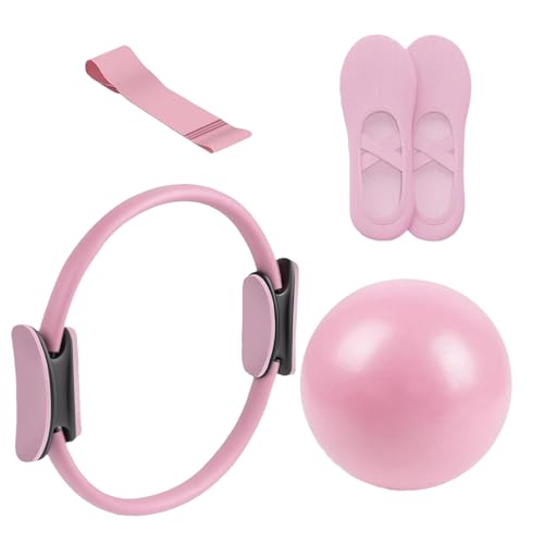 FmtwPhn Set Pilates Set Di Anelli Per Pilates Cerchio Fitness Per Pi-lates Con Palla Da Yoga Anello Da Yoga Anello Da P-ilates Per Gravidanza Post Parto Palestra Viaggio Casa Allenamento