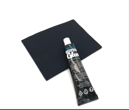 SURF SYSTEM Kit de reparación de neopreno para trajes de surf y buceo con pegamento y parche