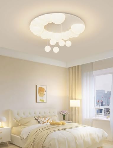 Lustre en métal de 50 cm de style américain moderne avec boules décoratives